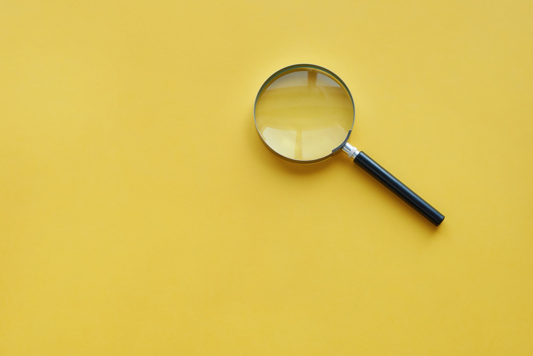 Magnifying glass on clear background